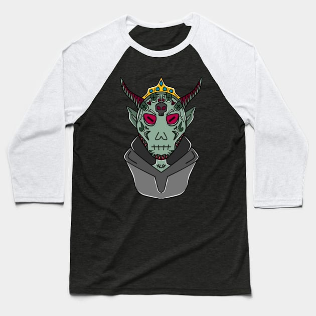 Green devil Baseball T-Shirt by arWest